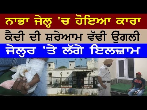 ਨਾਭਾ ਜੇਲ੍ਹ 'ਚ ਹੋਇਆ ਵੱਡਾ ਕਾਰਾ, ਕੈਦੀ ਦੀ ਸ਼ਰੇਆਮ ਵੱਢੀ ਉਂਗਲੀ, ਜੇਲ੍ਹਰ 'ਤੇ ਲੱਗੇ ਇਲਜ਼ਾਮ