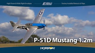 E-flite P-51D Mustang 1.2m SAFE Select BNF Basic