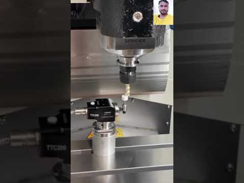 tool diameter measurement with probe on cnc machine#shortvideo #reactionvideo #shorts