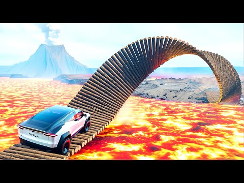 Cars vs. The Lava Loop Challenge in BeamNG.drive! Can Any Car Make It?