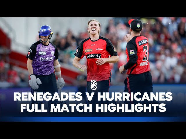 Melbourne Renegades vs Hobart Hurricanes | Full Match Highlights I 19/12/24 | BBL | Fox Cricket