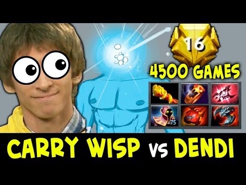 4500 games CARRY Wisp SPAMMER vs Dendi OFFLANE Tinker