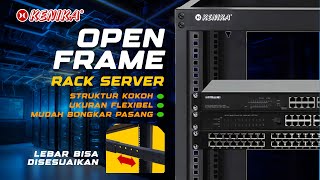 Kenika Rackmount Open Frame 4U 8U 12U 16U 20U dengan Kedalaman yang Dapat Disesuaikan