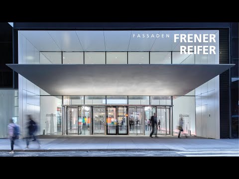 MoMA Museum of Modern Art - Striking Cantilevered Stainless Steel Canopy with Glass Entrance Facade