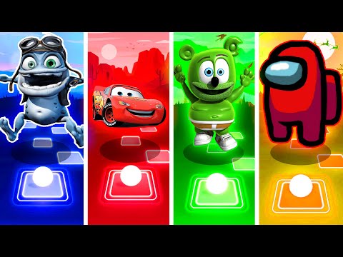crazy frog VS cars VS gummy bear VS among us | tiles hop edm rush | battle 62
