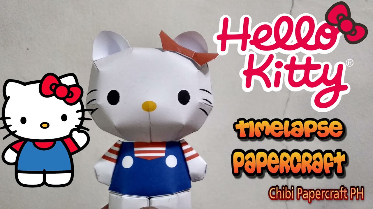 Hello Kitty Papercraft DIY Tutorial
