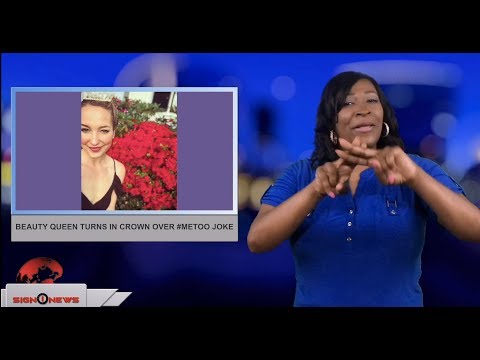 Beauty queen turns in crown over #MeToo joke (ASL - 7.9.18)