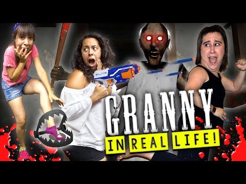 Granny Horror Game in Real Life with BEAR TRAPS and TRANQUILIZER!