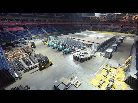 Pool construction in the Belgrade Arena | European Aquatics Water Polo Championships 2026