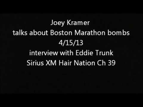 Joey Kramer talks about Boston Marathon bombs with Eddie Trunk 4.15.13