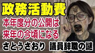 さとうさおり 議員辞職の謎 本年度の政務活動費は正当な調整して提出するのか？