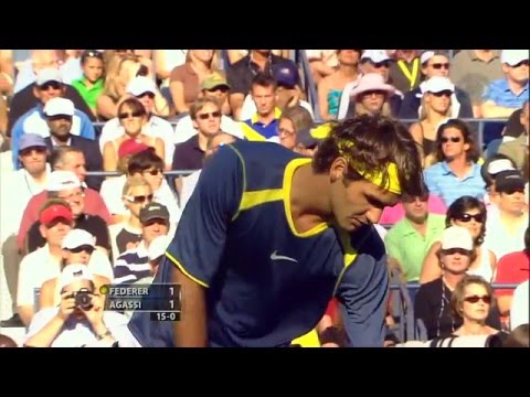 2005 US Open Federer vs. Agassi(HD)-60FPS
