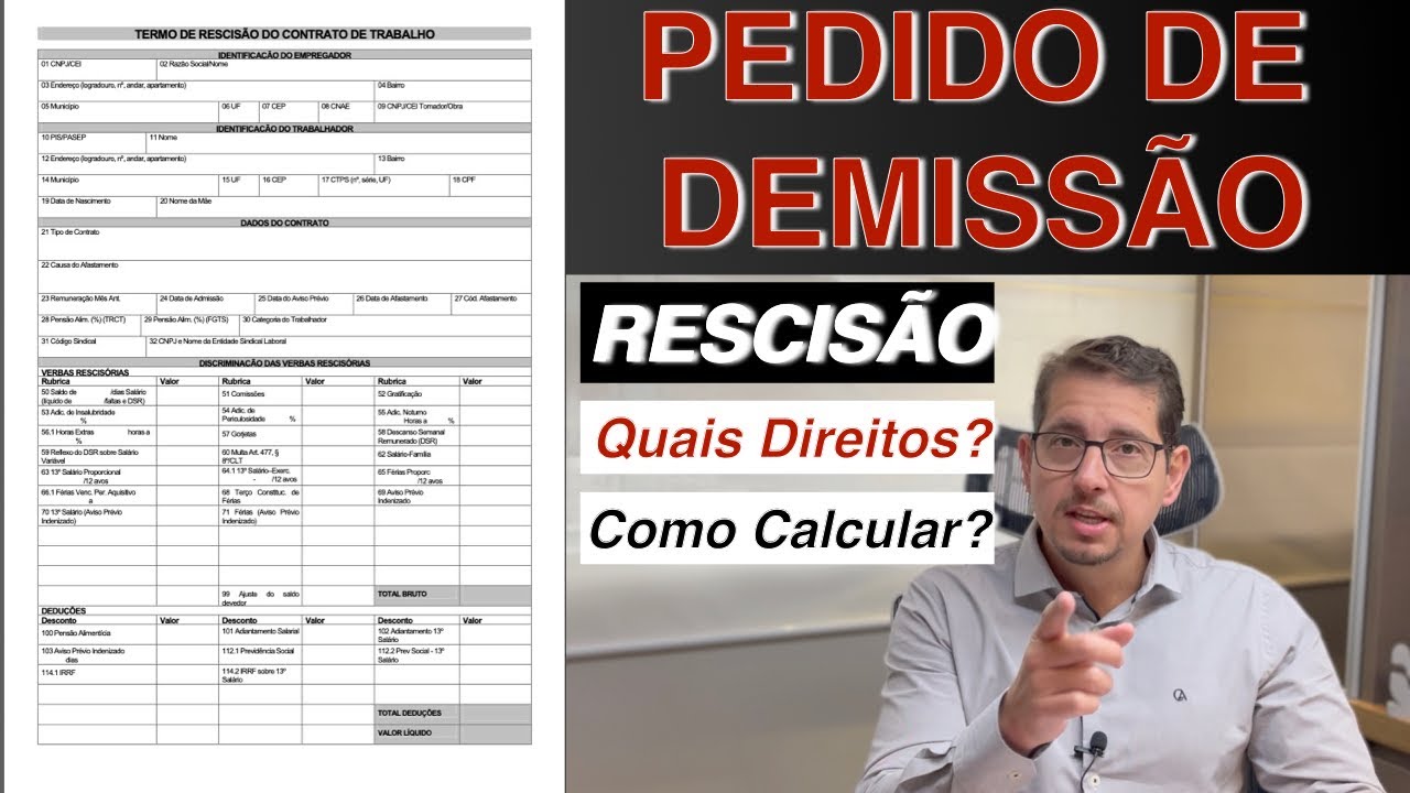 PEDIDO DE DEMISSÃO Como calcular? RESCISÃO Quais os direitos? #bbadv
