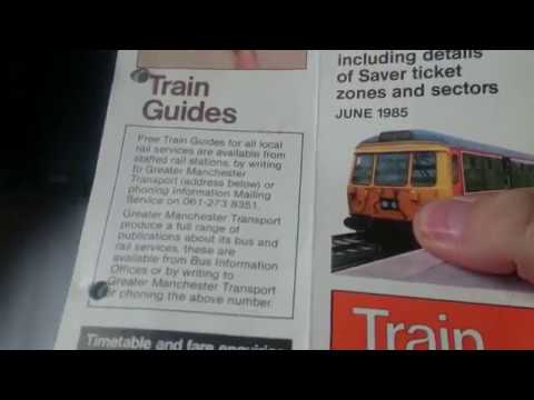 Greater Manchester railway timetables 1985 part 1 Video