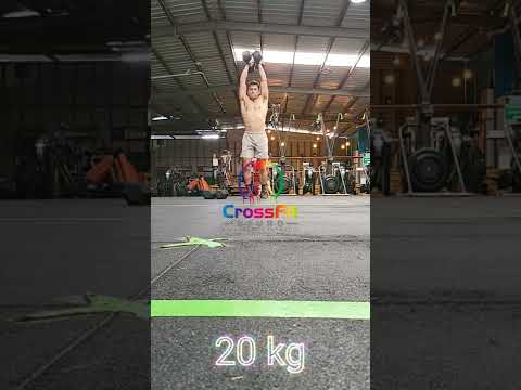 #crossfitgames #quarterfinals Testing out the new movement. Double Dumbbell Overhead Lunge