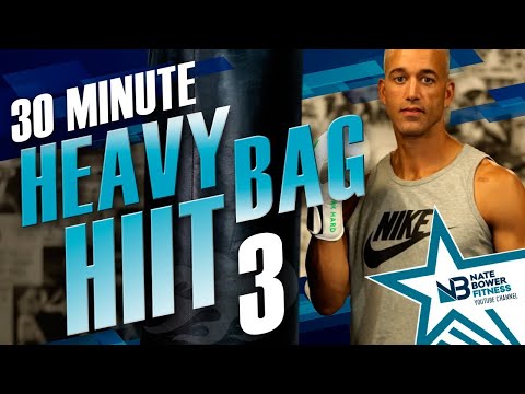 30 Minute Boxing Heavy Bag HIIT Workout Round 3