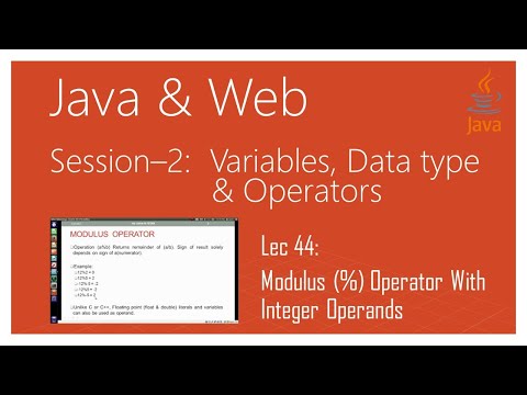 Java Arithmetic Operators Part 4 Modulus Operator With Integer Operands