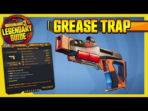 Borderlands 3 | GREASE TRAP | Legendary Weapons Guide!!! Cartels