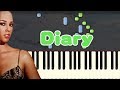 🎹Alicia Keys - Diary (Piano Tutorial Synthesia)❤️♫