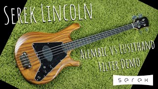 Video thumbnail for Serek Basses / Lincoln Bass Demo / Alembic vs Lusithand Filter Preamp Shoot Out by Serek Basses
