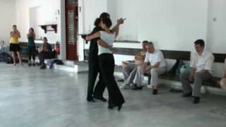 Mazen Kiwan & Maria Filali, end of lesson  - Tango Camp GR 2010