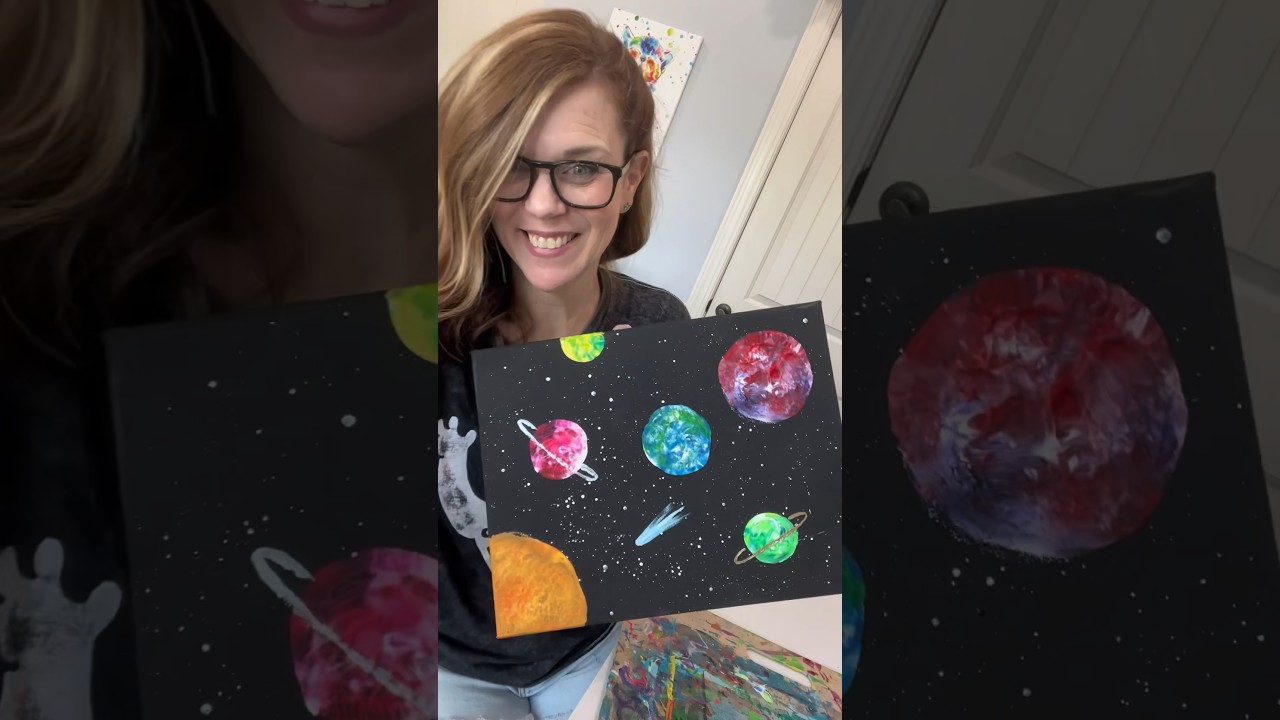 All ages art camp - Day 2! Space craft #spacecraft #fathersdaycraft #easyart