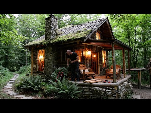 Man Builds a Bushcraft House in 30 Days | Start to Finish