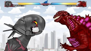 Bomb Kaiju vs Shin Godzilla with Healthbars | YaoKit Animations