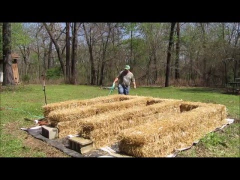 Straw Bale Garden Pt 1