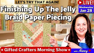 Paper Piecing Jelly Braid Paper Step by Step | Jelly Roll Tote Bag | Sew With Me: GCMS 012826 #184