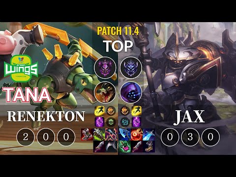 JAG TaNa Renekton vs Jax Top - KR Patch 11.4