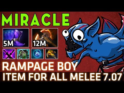 Dota 2 Miracle- Night Stalker - WTF 12 Mins Battle Fury - Item for All Melee Hero 7.07