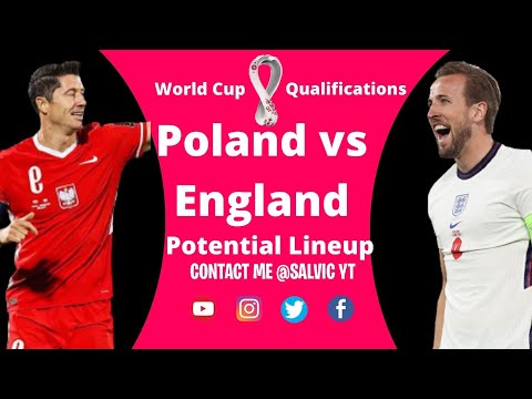 Poland vs England World Cup qualifier 2021/22 Potential Lineup
