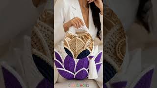 Handmade Lotus Crochet bag design 😍💖 #crochet #crochetpatterns #shorts