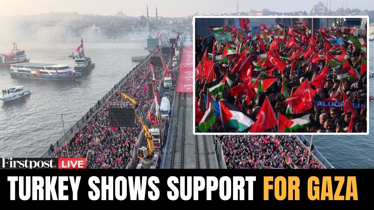 LIVE: Thousands Gather in Turkey to March for Gaza on New Year |Galata Bridge | Istanbul | Palestine