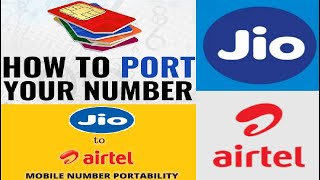 Online PORT from Jio to Airtel | Jio To Airtel online port | How to Port SIM Jio to Airtel Online