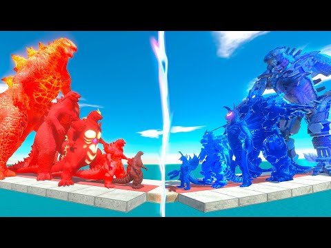 Upgrade Godzilla Team (Red) vs MechaGodzilla Team (Blue) – ARBS Battle