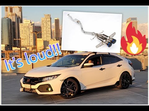 Invidia Gemini Cat Back exhaust installation - 2017 Honda Civic Sport Hatch