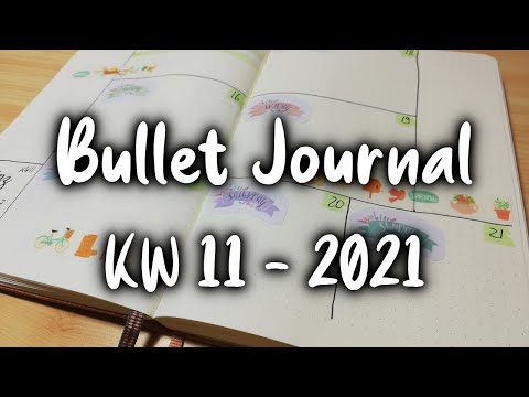 Wochendeko | KW 11 - 2021 | Bullet Journal | Plan with me [German/Deutsch]