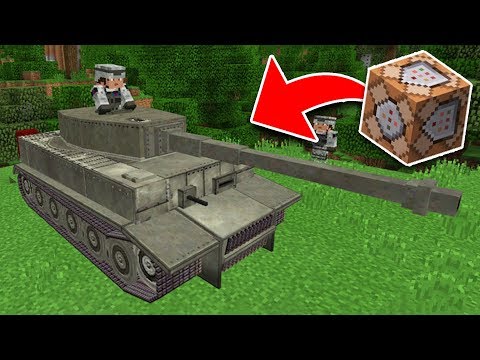 WORKING TANK in Minecraft Using Command Blocks! (Pocket Edition, PS4/3, Xbox, Switch)