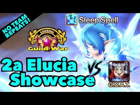 OP ELUCIA in a LEGEND GUILD WAR vs G.O.A.T - Summoners War