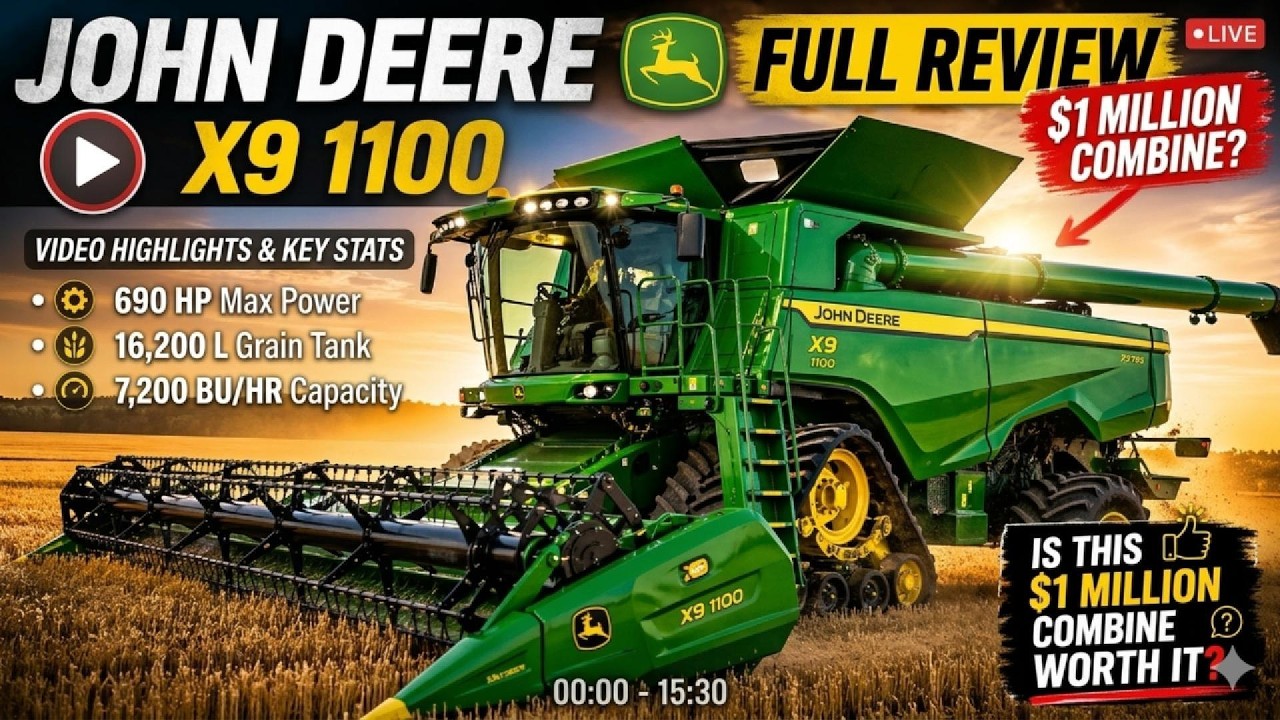 🔥 John Deere X9 1100 Full Review – Is This $1 Million Combine Worth It?