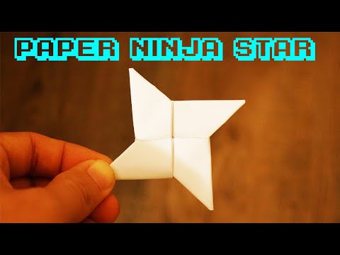 Part of a video titled How to Make a Paper Ninja Star (Shuriken) - Origami - YouTube