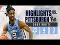 Coby White UNC Vs Pittsburgh Highlights 1 5 19 22 Pts 4 Rebounds