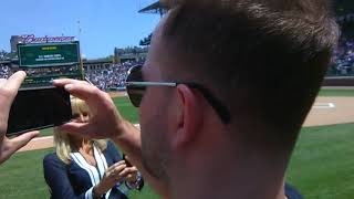 Joey Belladonna of ANTHRAX @ Wrigley Field National Anthem