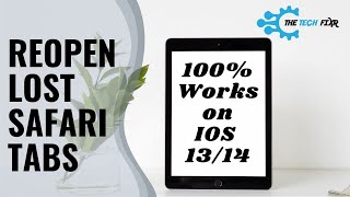 Reopen When All safari Tab Disappeared iPad - 100% Works on Ipad IOS 13 & 14