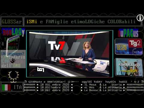 VenerDì 18 DICEMBRE 2020 -  titoli di Tv7 settimanale del TG1