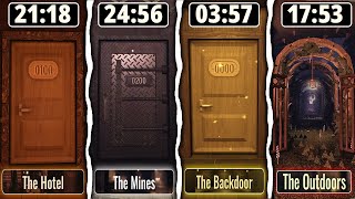 Roblox : DOORS HOTEL Vs DOORS Floor 2 Vs  DOORS Bacdoor Vs Doors THE OUTDOORS  | Jumpscares