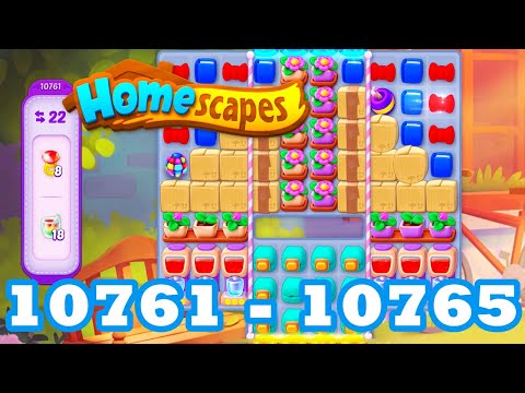 Homescapes Level 10761 - 10765 HD 3 - match puzzle Gameplay | android | IOS | 10762 | 10763 | 10764