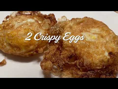 2 Crispy Eggs. Mata Sapi. Krokant gebakken ei.